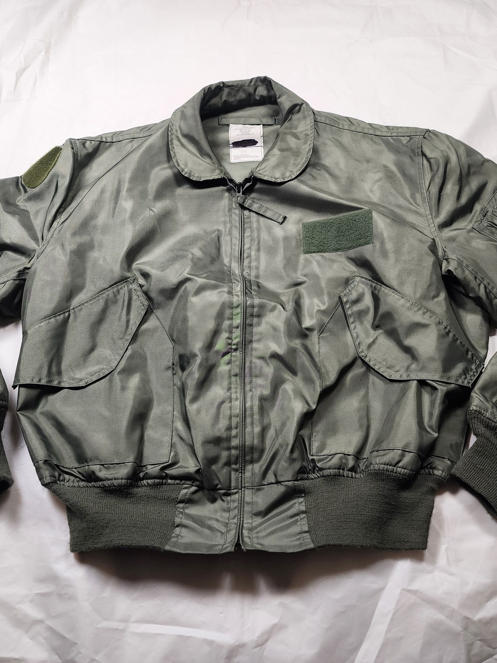 VTG US Military Flyer's CWU-36/P Summer Bomber Jacket Green Size Xl (46-48)